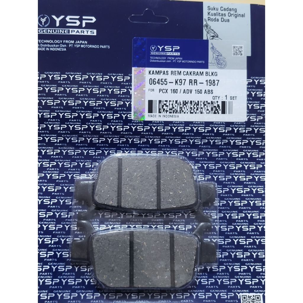 DISPAD DISKPAD CAKRAM BELAKANG PCX 160 ( K97 ) / ADV 150 ABS / PCX 150-160 ABS/CBS-RR