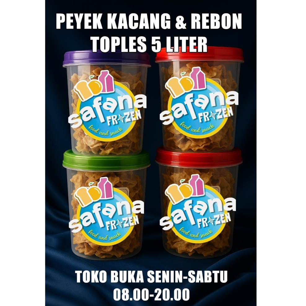 

Peyek kacang & rebon Gurih dan renyah toples 5 liter