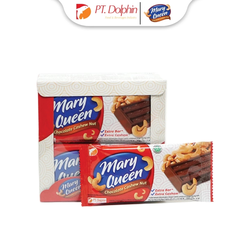 

DOLPHIN Mary Queen BIG Chocolate 1BOX 240gr (Isi 12 pcs) - Cokelat - Cashew - Kacang Mede