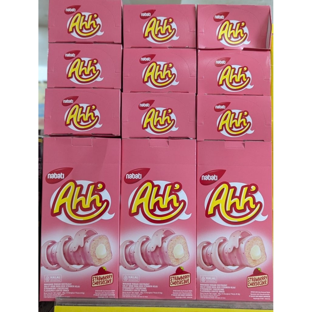 

nabati ahh strawberry cheesecake 1 box isi 10pcs