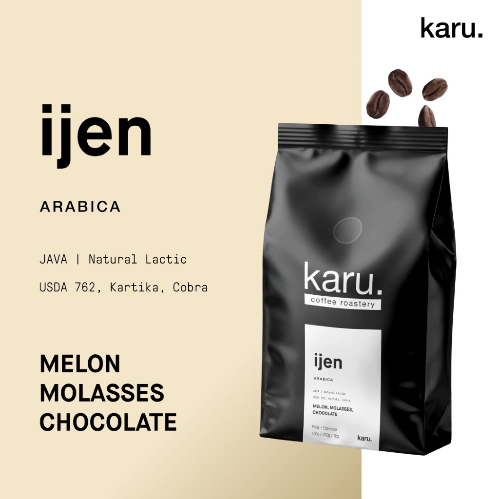 

Biji Kopi Arabica Ijen Lactic Natural Lactic 150 gram