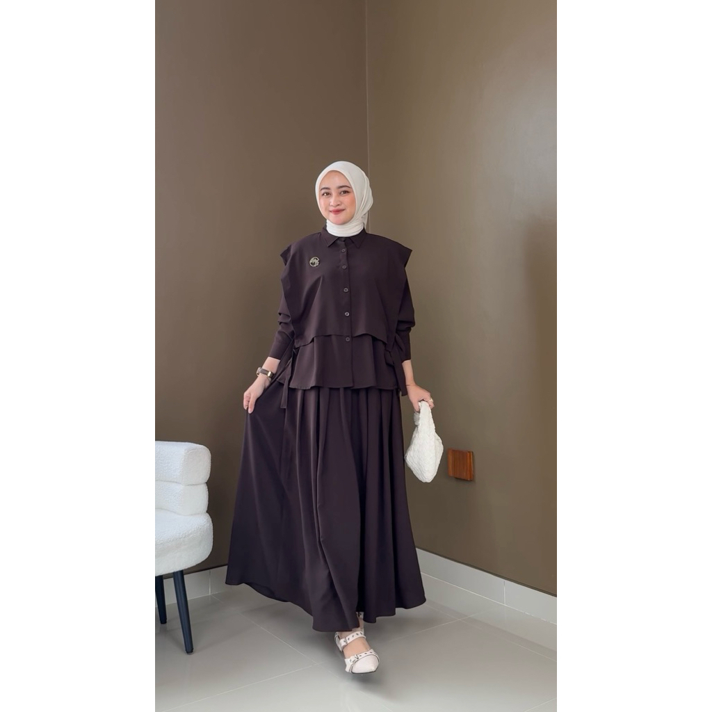 Danila Stelan Rok Polos Wanita Sabrina Modest-Friendly