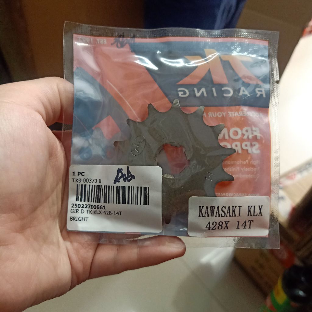 Gear gir depan 428 TK Racing untuk KLX 150 ukuran 13 14 15 16
