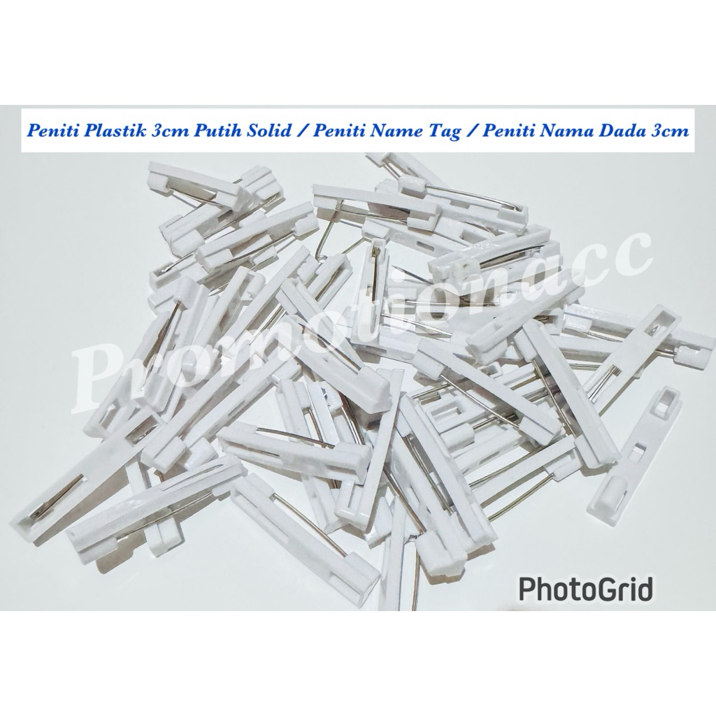 

Peniti Plastik 3cm Akrilik / Acrylic - Peniti Name Tag / Nama Dada 3cm Satuan PREMIUM