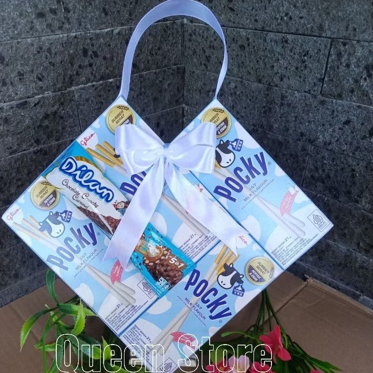

( BISA COD ) Pocky Love MILK FLAVOUR + DILAN // Hampers// Hadiah// Kado // Wisuda // Buket // Boneka wisuda // Buket Murah