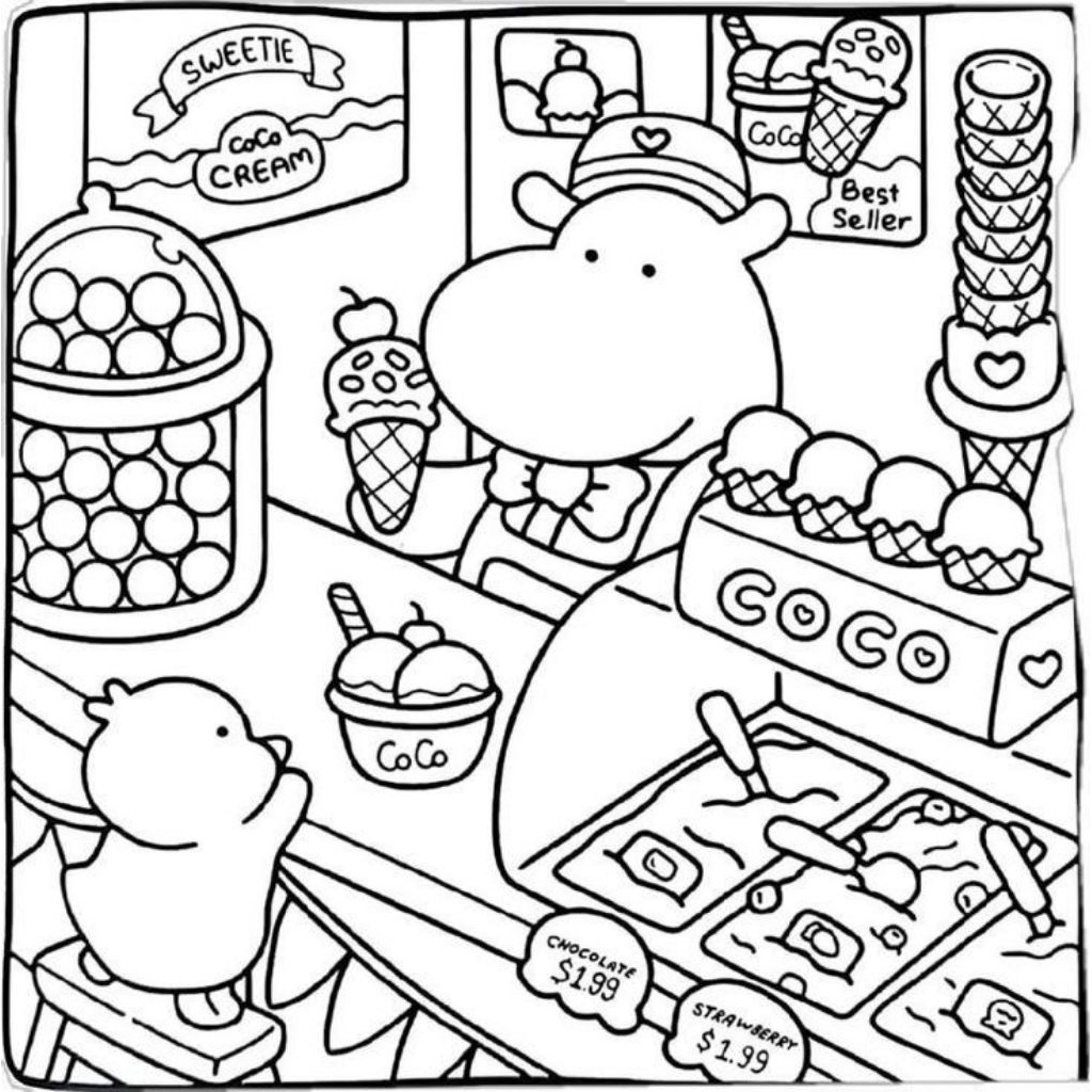 

Worksheet Anak 3-8 Tahun Lembar Mewarnai Tema Cute isi 20 Lembar Gambar Berbeda Kertas HVS