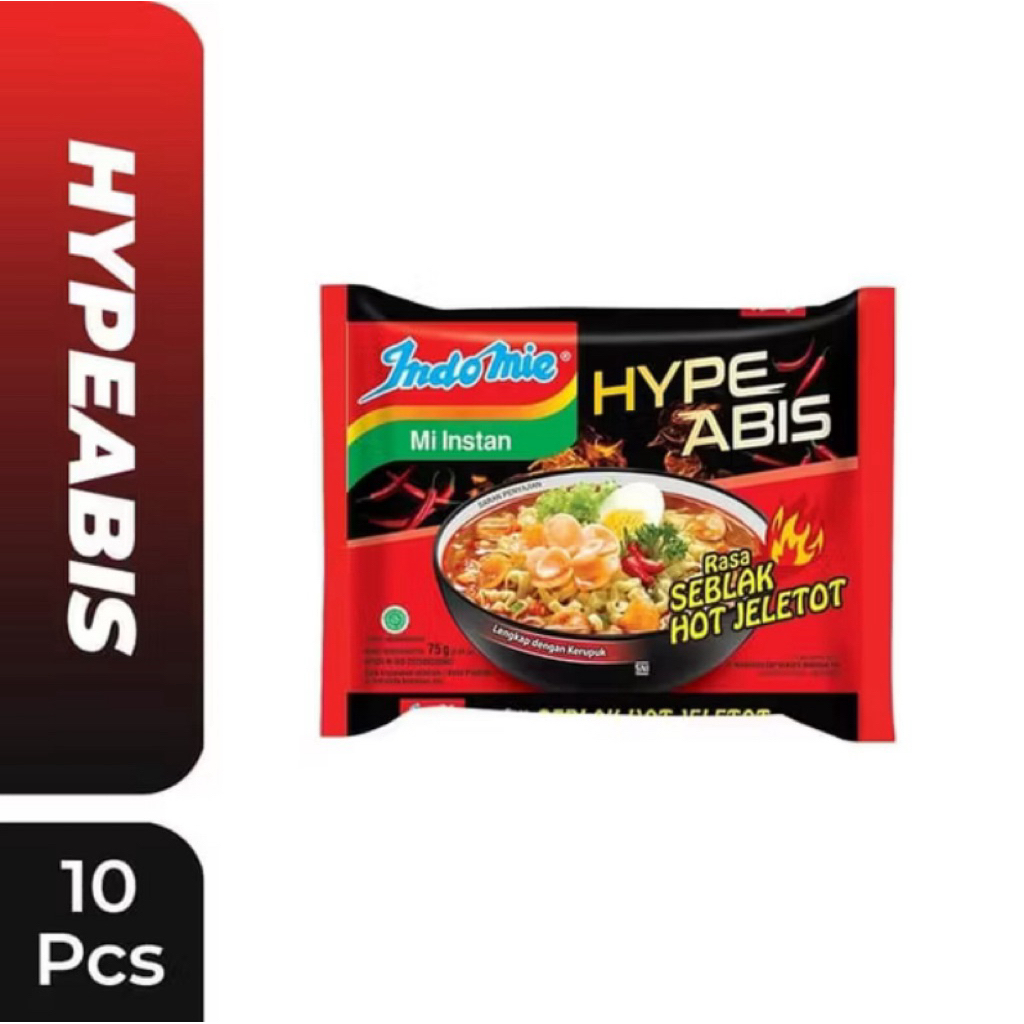 

Indomie Hype Abis Seblak Hot Jeletot 75g – Paket 10 Bungkus | Super Pedas Bikin Nagih!