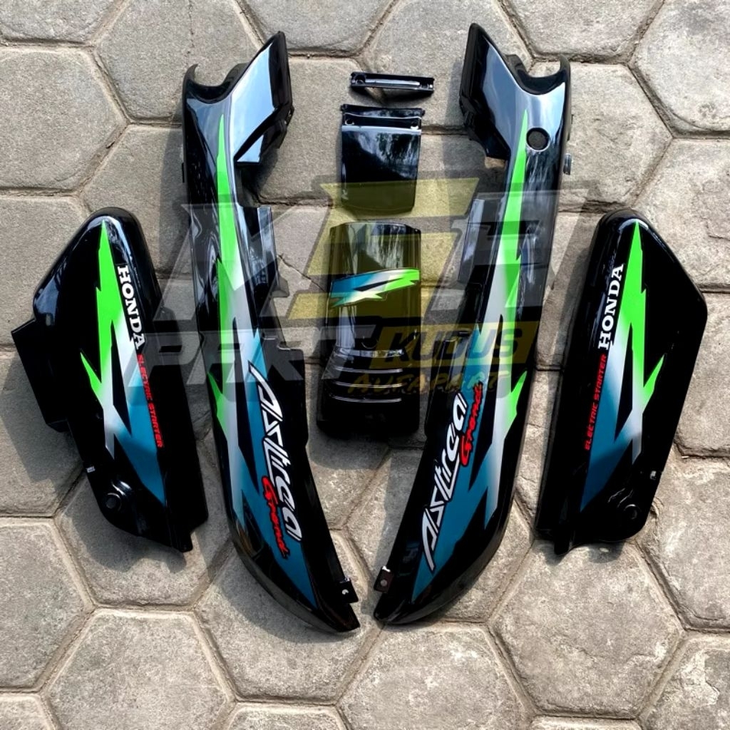 Cover body Honda Astrea Grand sabit 1995 Hijau bodi set grand legenda impressa sabit set stiker