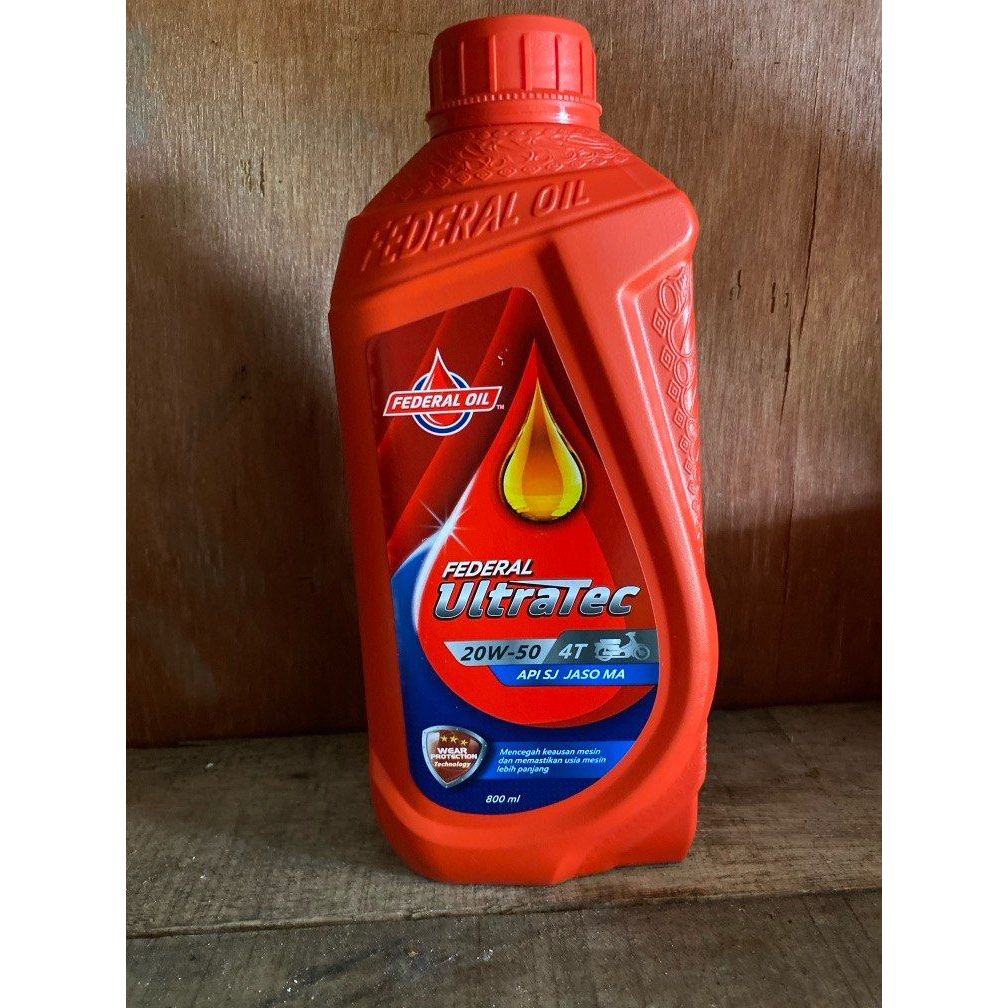 Oli Federal Ultratec 800ml Oli Mesin Motor Federal Ultratec