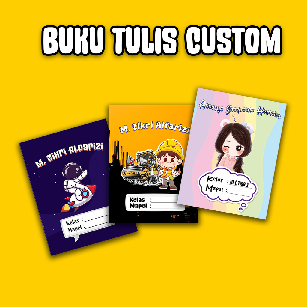 

Buku Tulis sekolah Custom Free Desains Bisa Pakai foto Sendiri