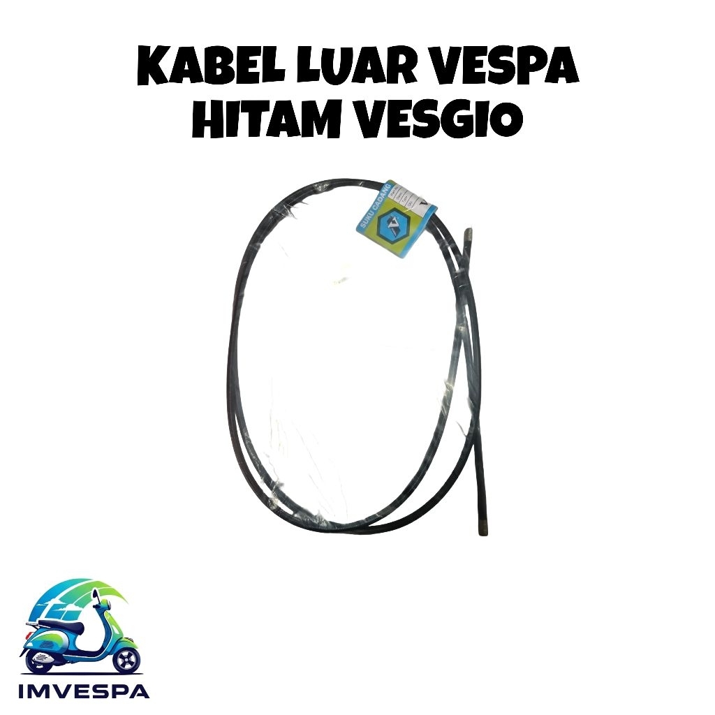 VESGIO Kabel Luar Vespa Super Sprint PX PXE Hitam Sparepart Aksesoris Variasi Sukucadang Vespa