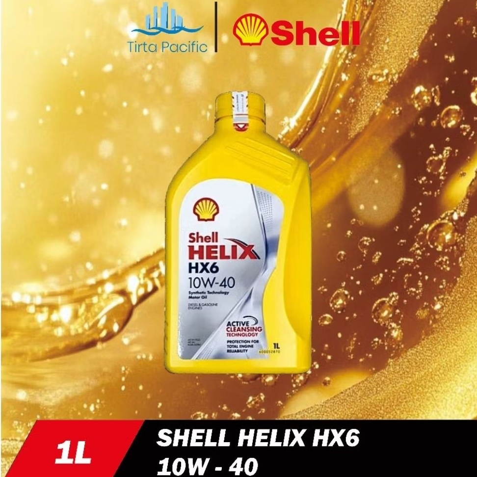 Oli Mobil Shell Helix HX6 10w40 / 10w-40 1L Original