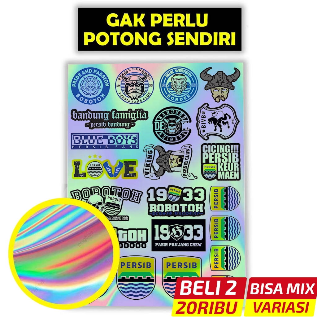 

Sticker Persib Bandung Hologram, Hooligan, Persib Bandung, Stiker Persib Hologram, Bobotoh