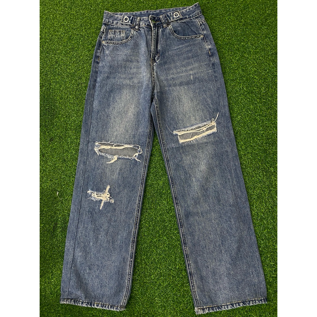 jeans cewe sobek second like new