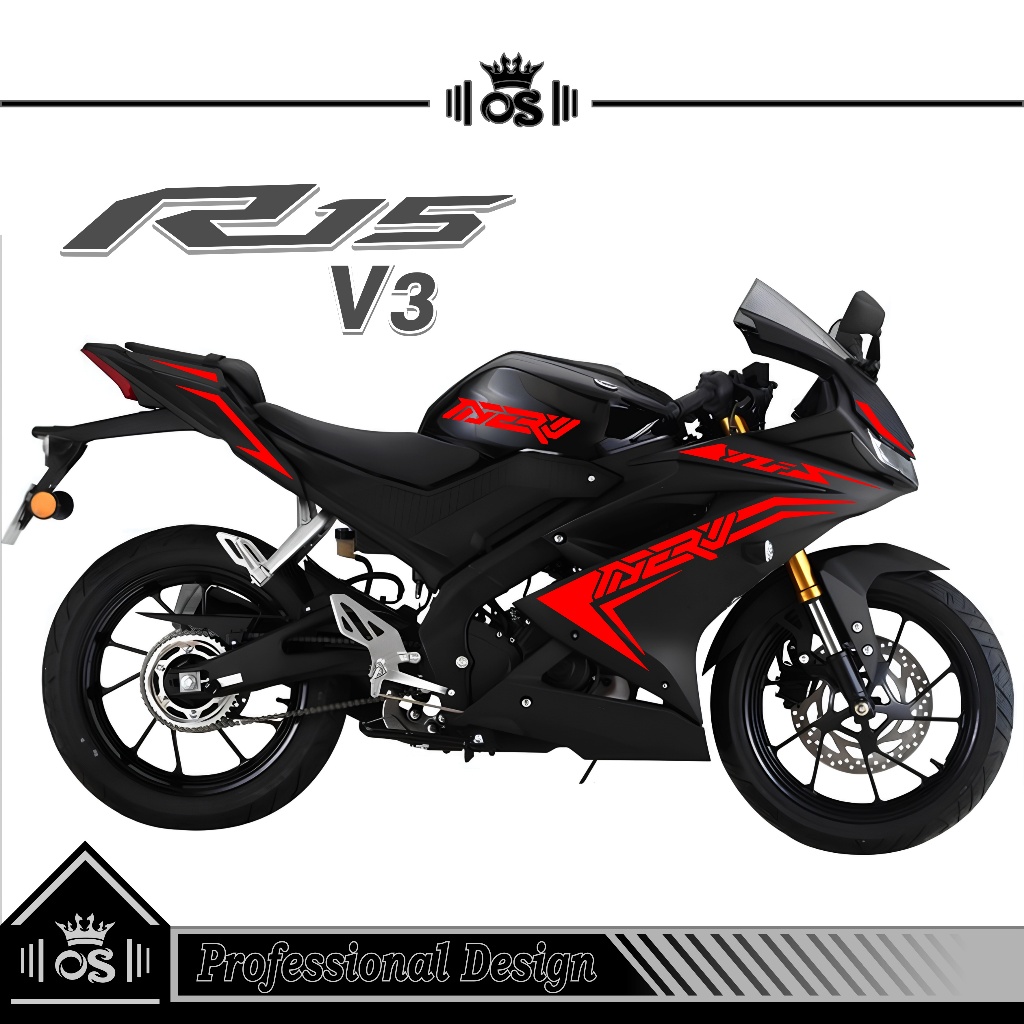 STRIPING R15 V3 / MTF 23 / STIKER CUTTING / STIKER MOTOR R15 / STIKER YAMAHA R15 V3/ STIKER / KEREN