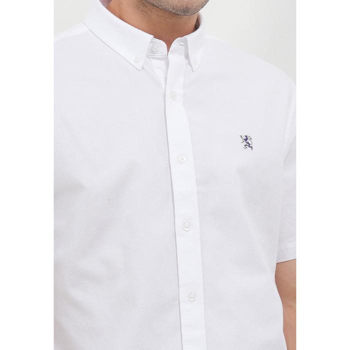 Giordano Kemeja lengan pendek Pria Putih, XXL