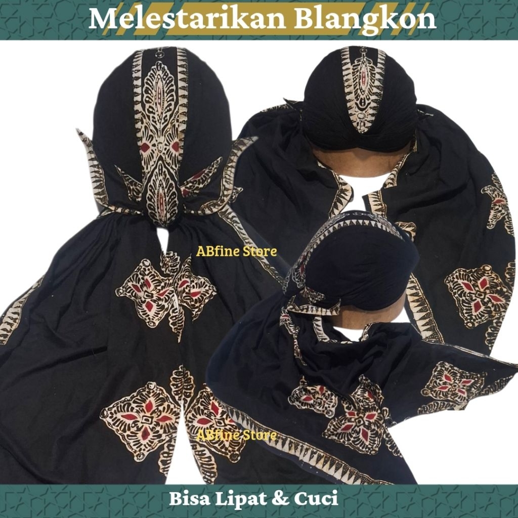 blangkon sliwir panjang lipat alusan premium cuci dewasa anak