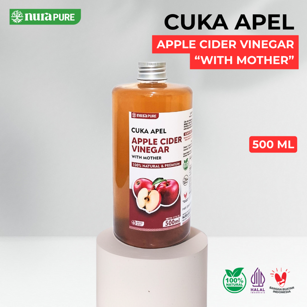 

NuraPure Cuka Apel Original / Apple Cider Vinegar With Mother 500ml - Minuman Diet Detox