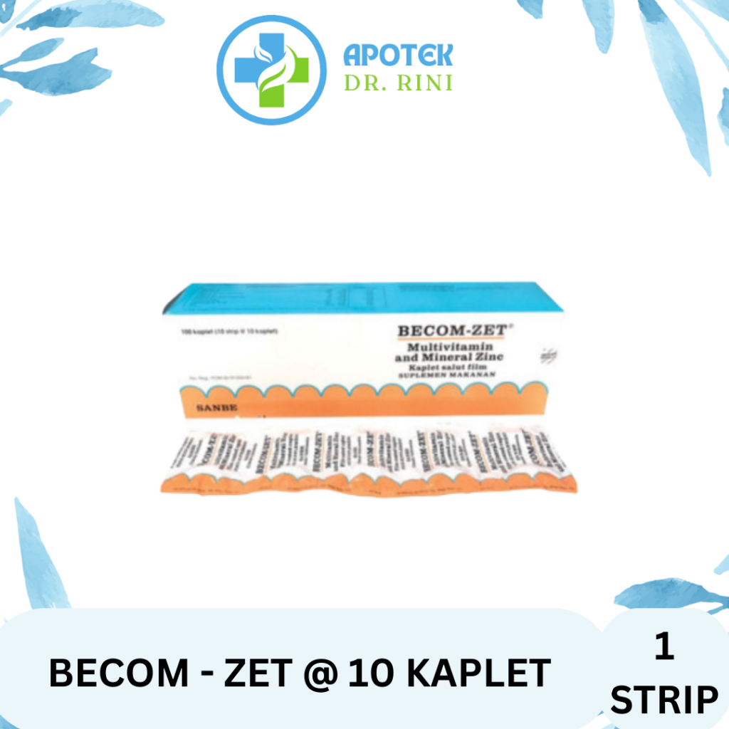 BECOM-ZET 1 STRIP ISI 10 TABLET / Becom Zet Multivitamin