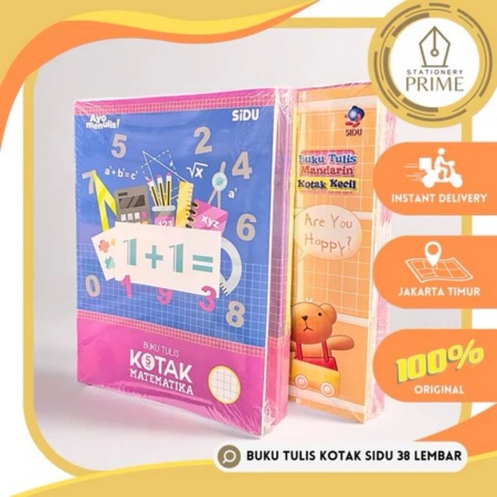 

Buku Tulis Kotak Sinar Dunia (Sidu) 38 Lembar ( 1 Pack isi 10 Buku )