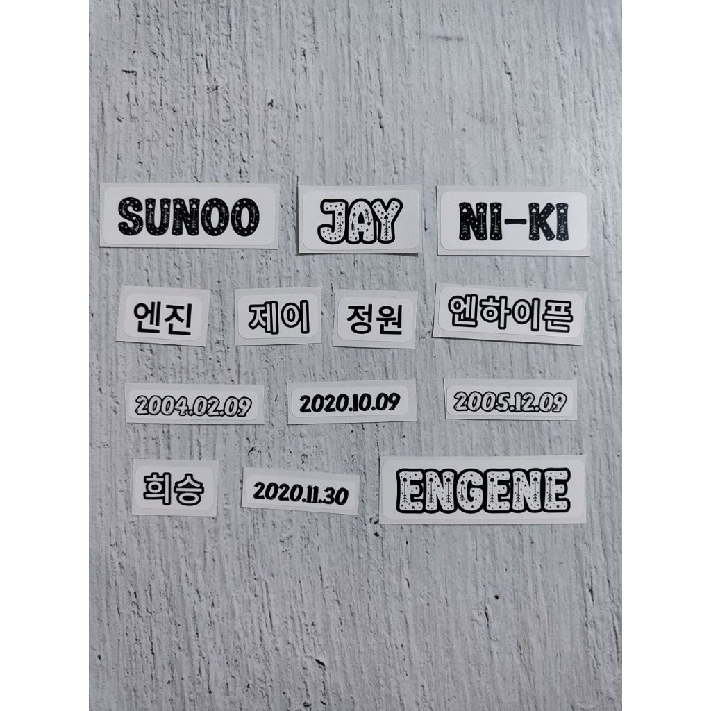 

ENHYPEN - Sticker Nama, Hangul & DOB Member (SET)