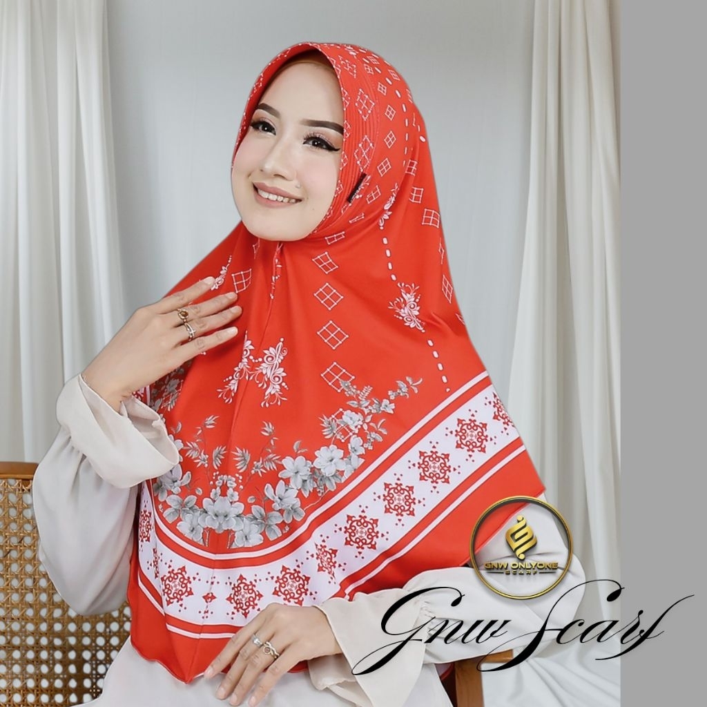 ⚜️ BEST SELLER 🇲🇨 Jilbab Warna Merah  Putih  Hijab Bergo Instan Terbaru