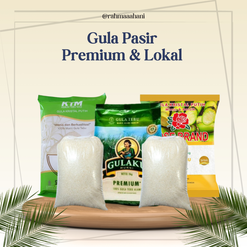 

[HanyMart] VIP Gula Pasir Premium/Lokal 1 Kg Pas