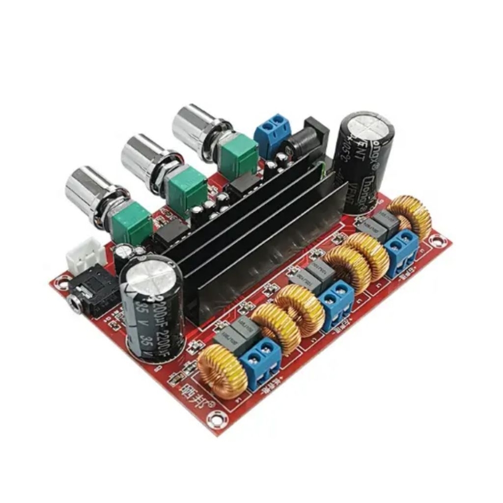 TPA3116D2 daya 2*50W+100W modul 2.1 saluran papan penguat daya digital daya tinggi HW-302B