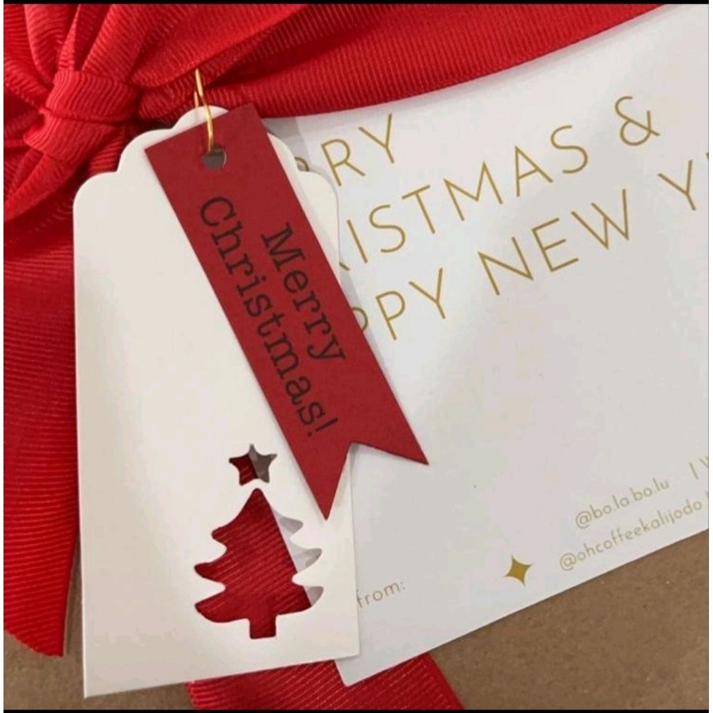 

Hangtag/ Gantungan Kartu MERRY CHRISTMAS kraft