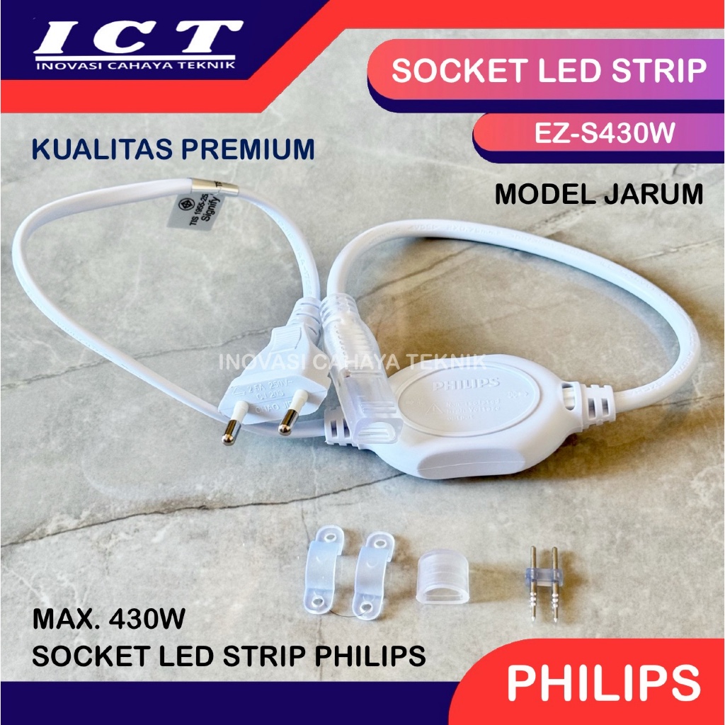 Socket Led Strip Jarum Philips / Socket Led Strip Philips EZ-S430W (Model Jarum)