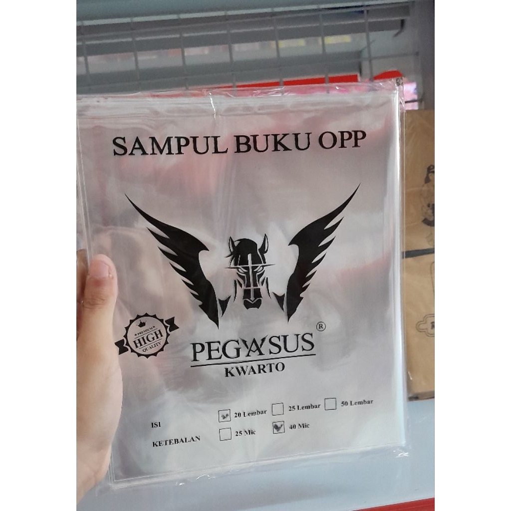 

Sampul Buku Plastik Kwarto / Sampul Buku Lem Tebal / Sampul Buku Pegasus/ Sampul Kuarto Lem isi (20lbr)