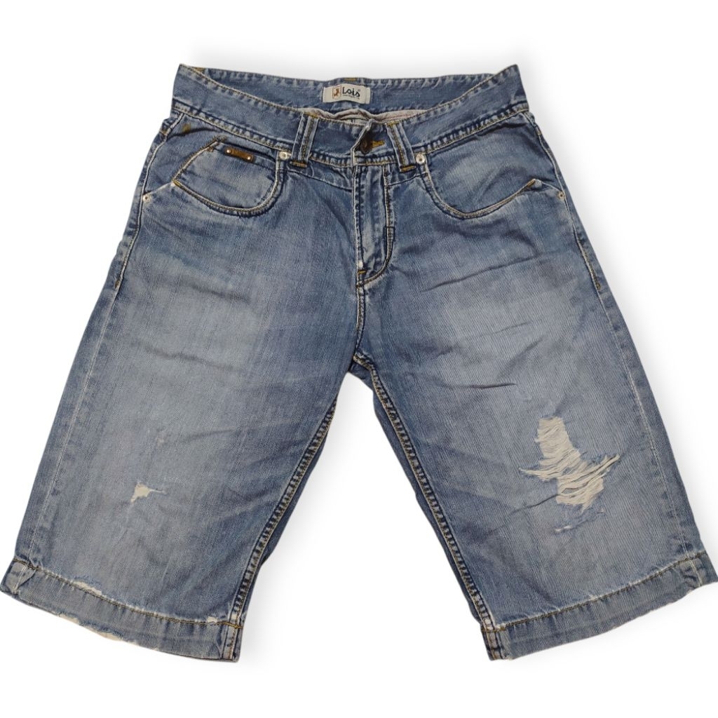 Celana Pendek Jeans Denim LOIS Sobek Second