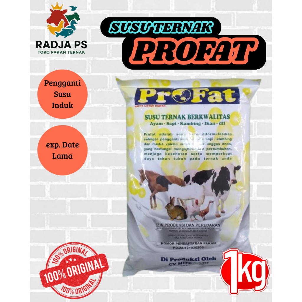 PROFAT SUSU TERNAK 1KG - Susu Hewan Ternak Sapi, Kambing, Domba, Ayam