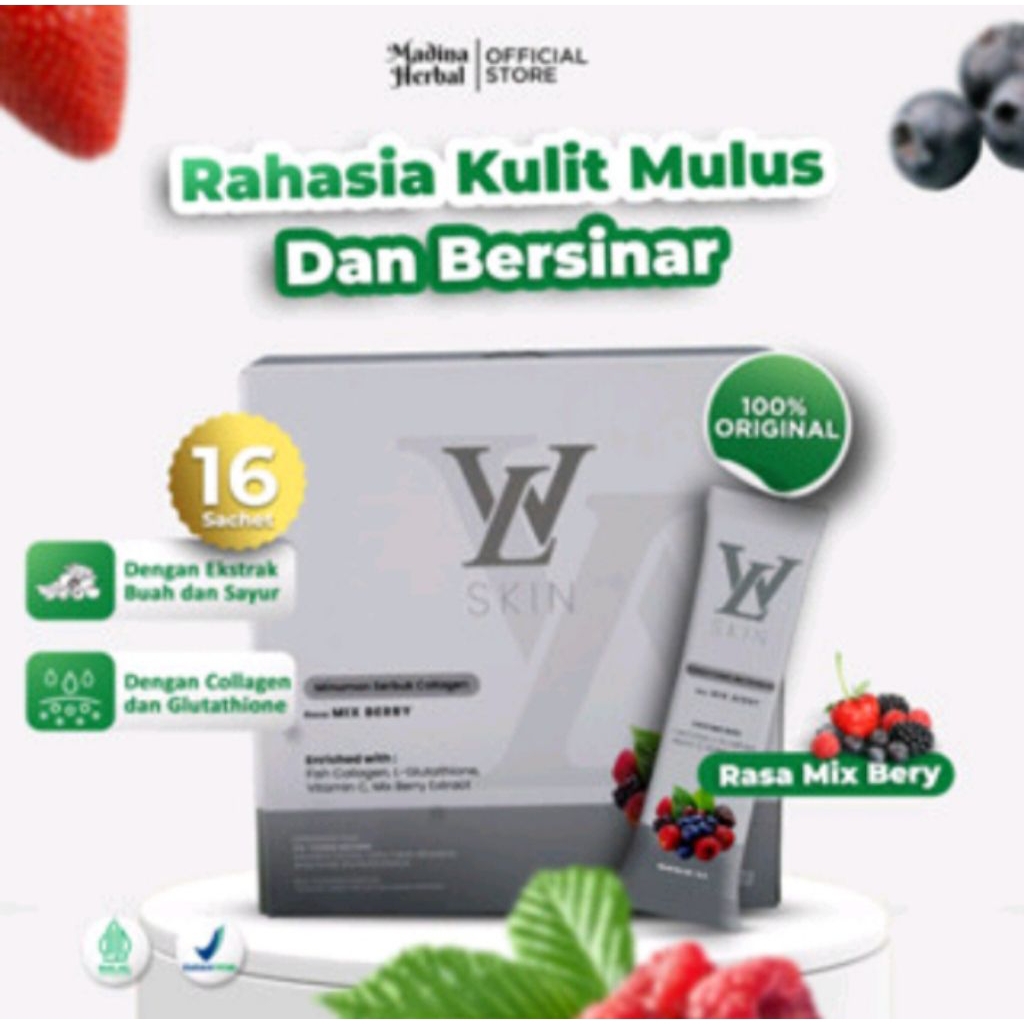 

WL - Minuman Kolagen Collagen Rasa Mix Berry Membantu Kulit Tampak Cerah & Glowing Setiap hari Sudah BPOM dan Halal.