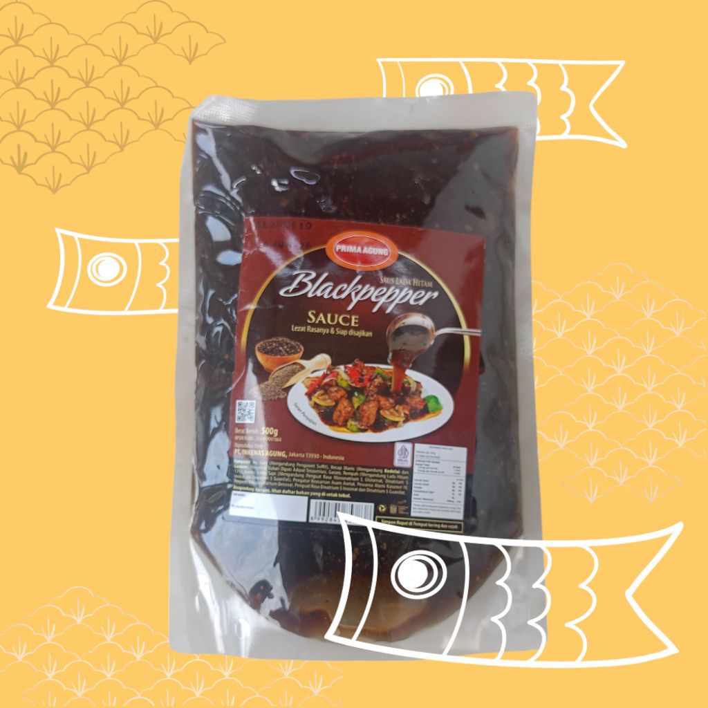 

Prima Agung BlackPepper sauce | Saus Lada Hitam Halal BPOM 500gr