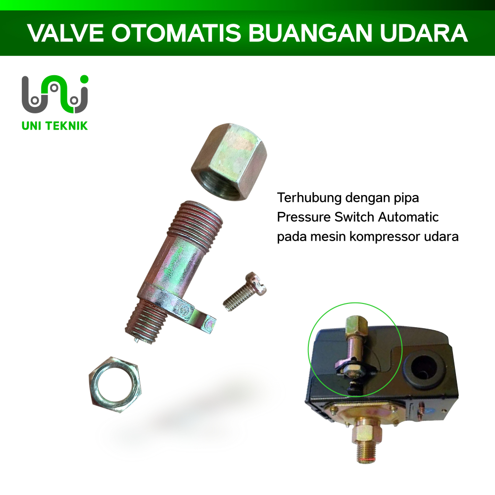 Valve otomatis pembuangan udara pipa kompresor udara