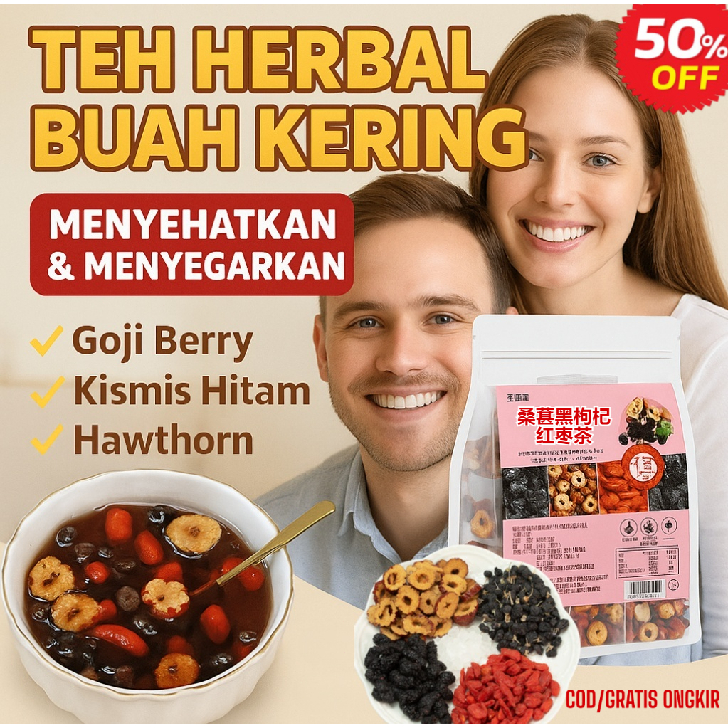 

⭐COD+24H Pengiriman Cepat⭐【Perkuat Tubuh Anda】100g/1000gteh Bunga Kering Kurma Merah Murbei Hitam Wolfberry Merah/Dikemas Secara Individual/Teh Pelindung Hati/Black Wolfberry Mulberry Red Date Tea/Memperbaiki Warna Kulit/Teh Begadang