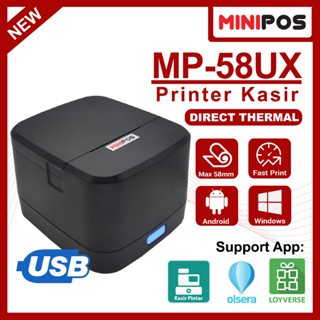 MINIPOS MP-58X Printer Thermal 58mm Kabel USB Bluetooth Cetak Struk Kitchen Tiket Head Thermal Awet