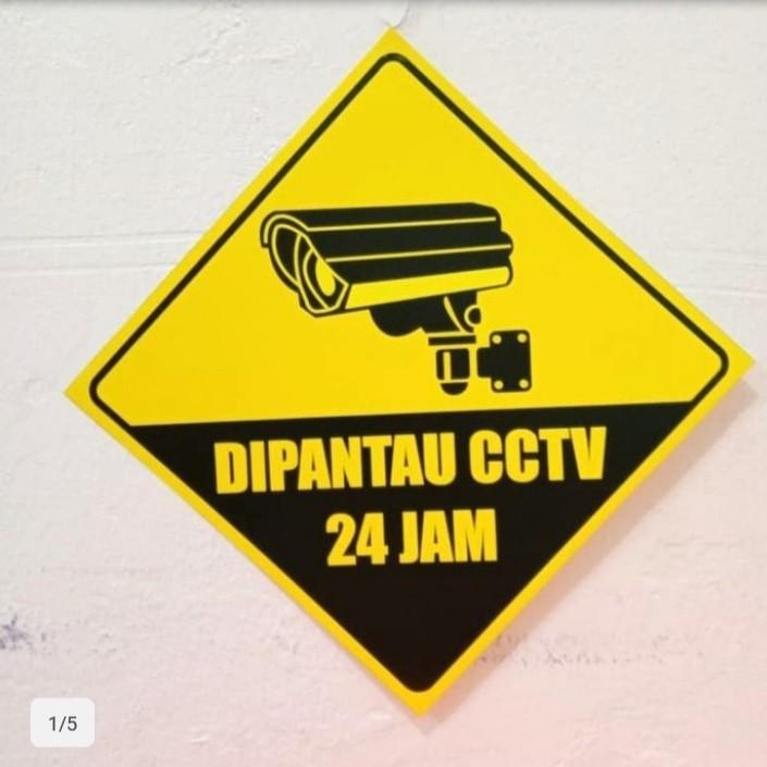 

stiker rambu DIPANTAU CCTV 24JAM / sticker sign rambu cctv