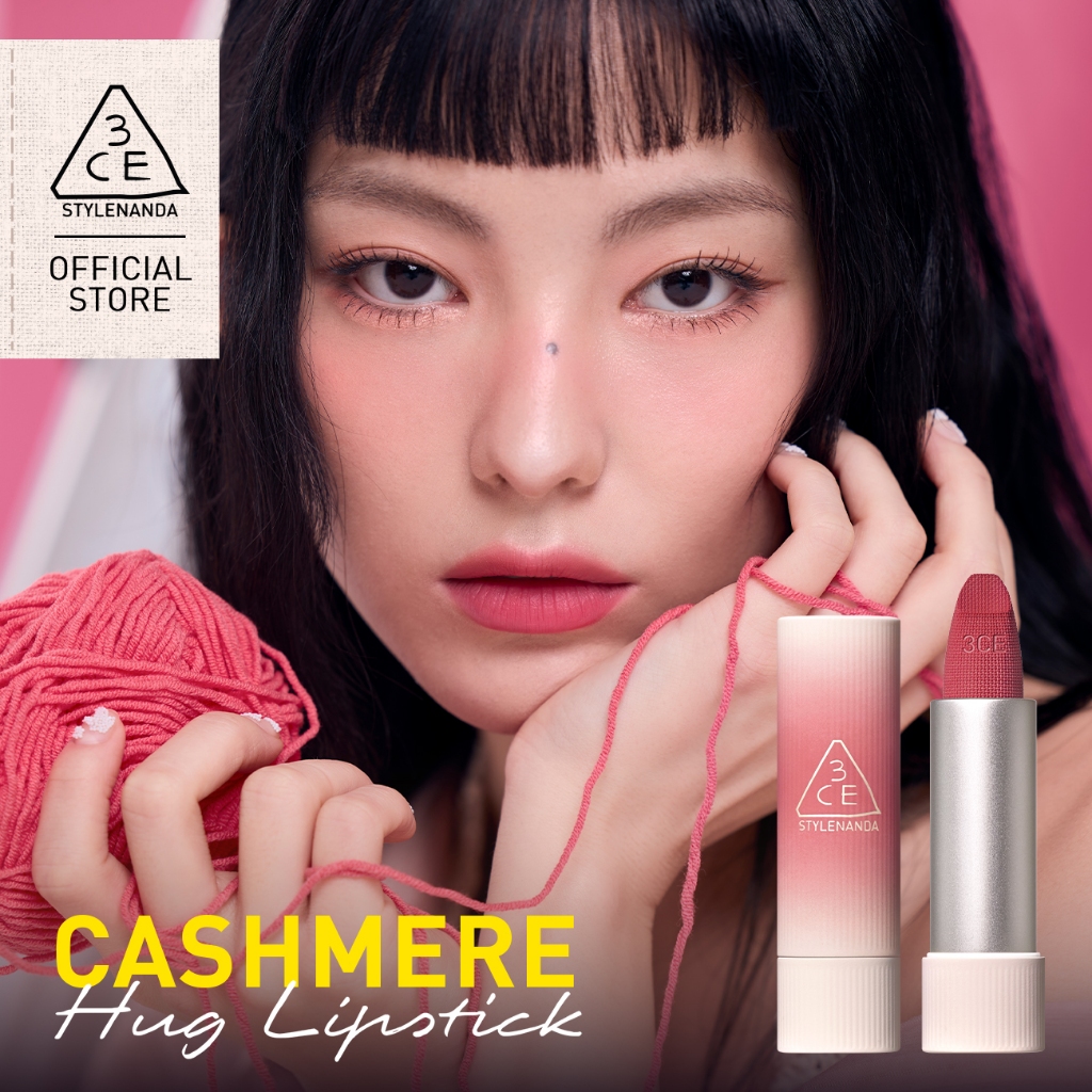 3CE Cashmere Hug - Matte Lipstick Transferproof Ringan Soft Hugging Sensation Lipstik Ombre Korean M