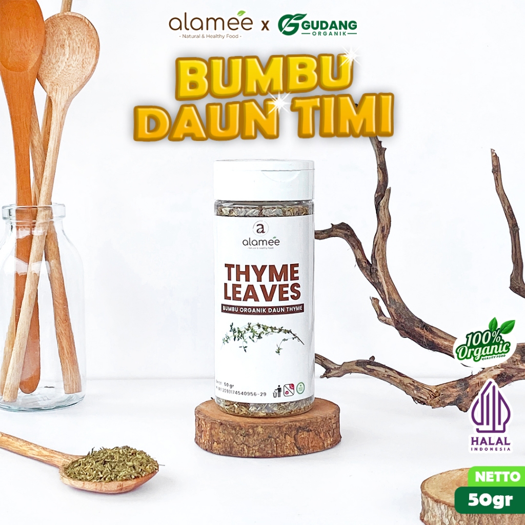 

alamee bumbu organik thyme tabur dengan aroma khas bumbu herbal kaya nutrisi meningkatkan rasa