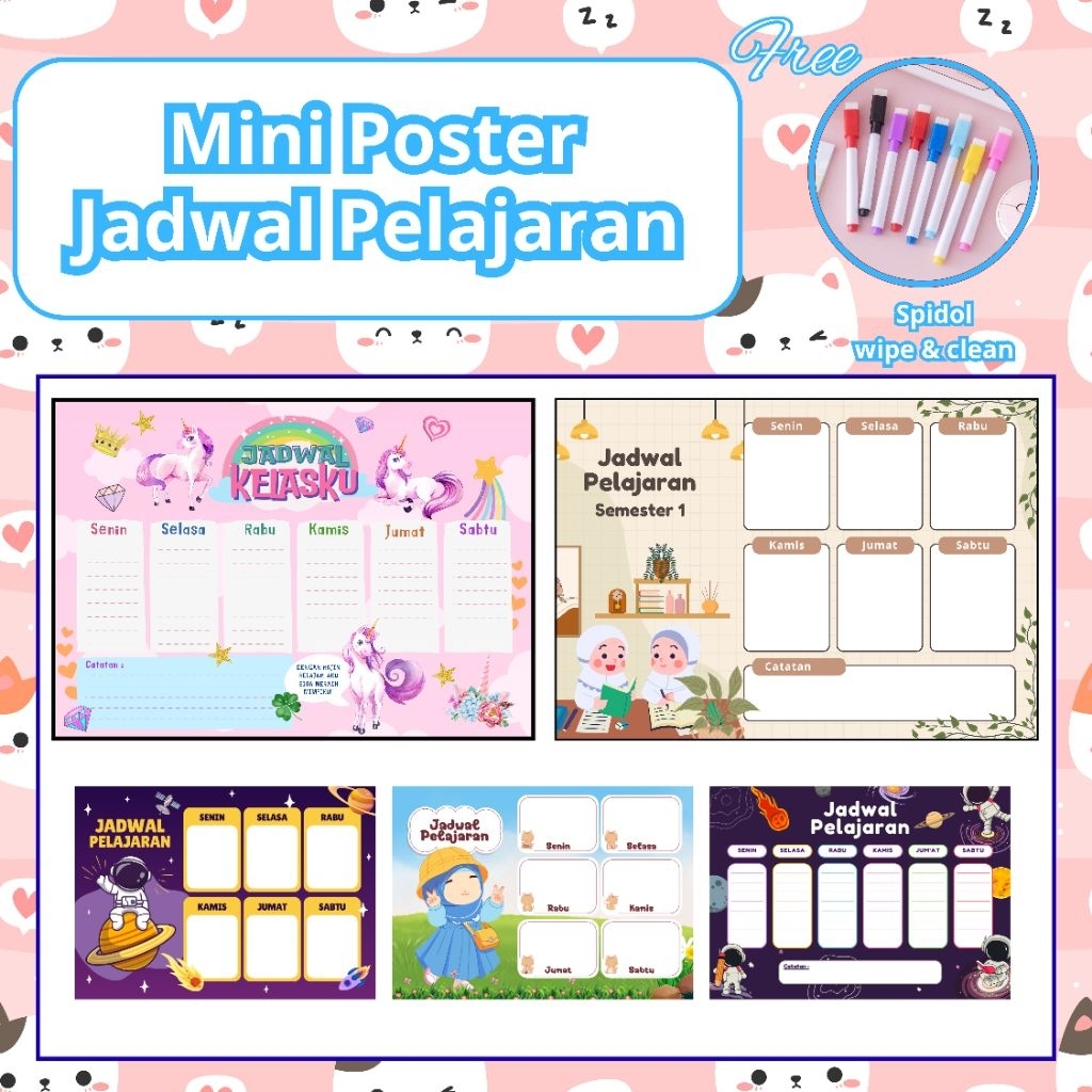 

Poster JADWAL PELAJARAN BEST SELLER - Poster sekolah jadwal pelajaran weekly planner