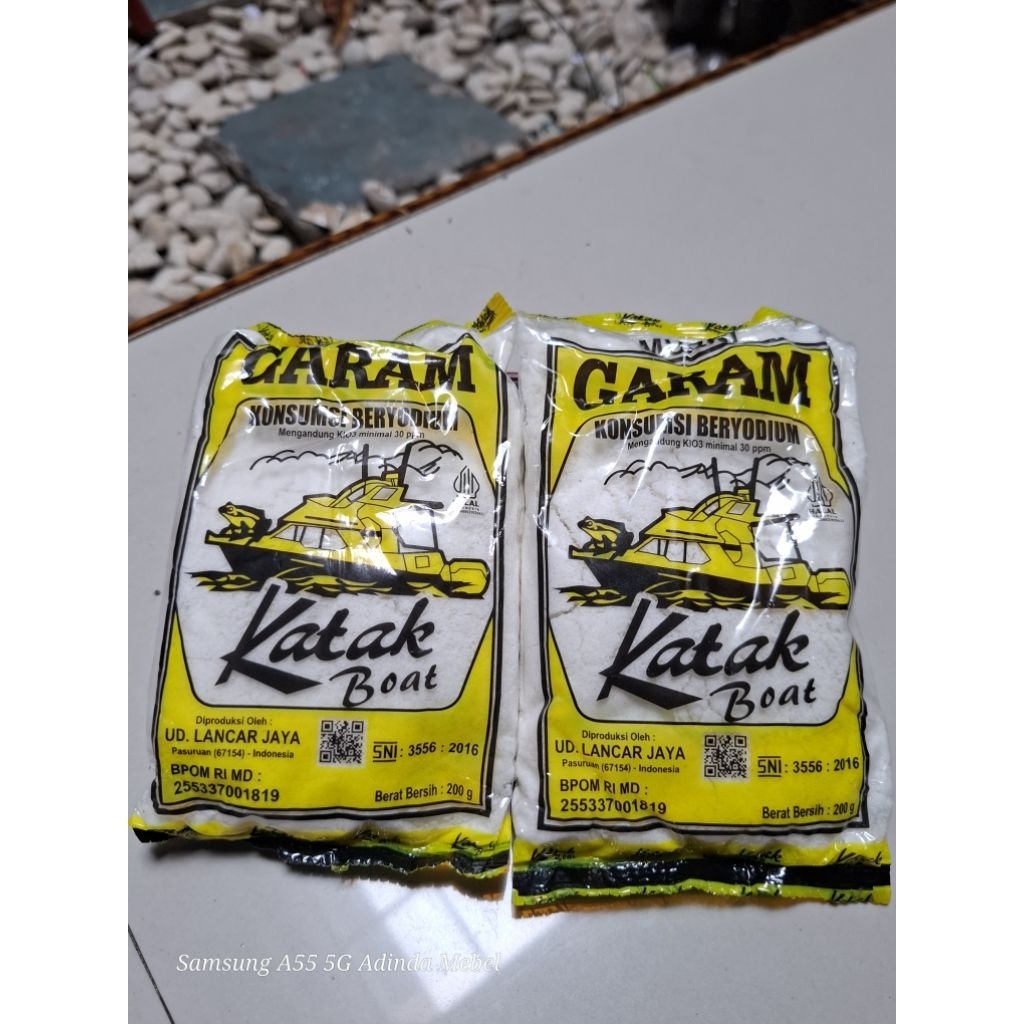 

Garam Dapur Murni 200 gram Beryodium Cap Katak atau KERUK 200 gr / GARAM CAP KATAK atau KERUK BERYODIUM 200 gram