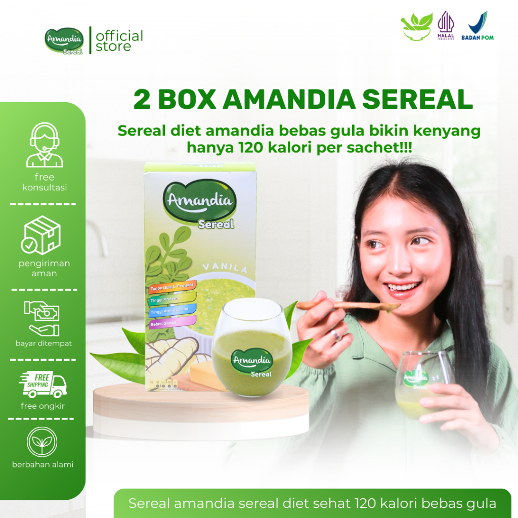 

Amandia sereal Sehat Rendah Gula Bantu Jaga Massa Tubuh Tetap Ideal