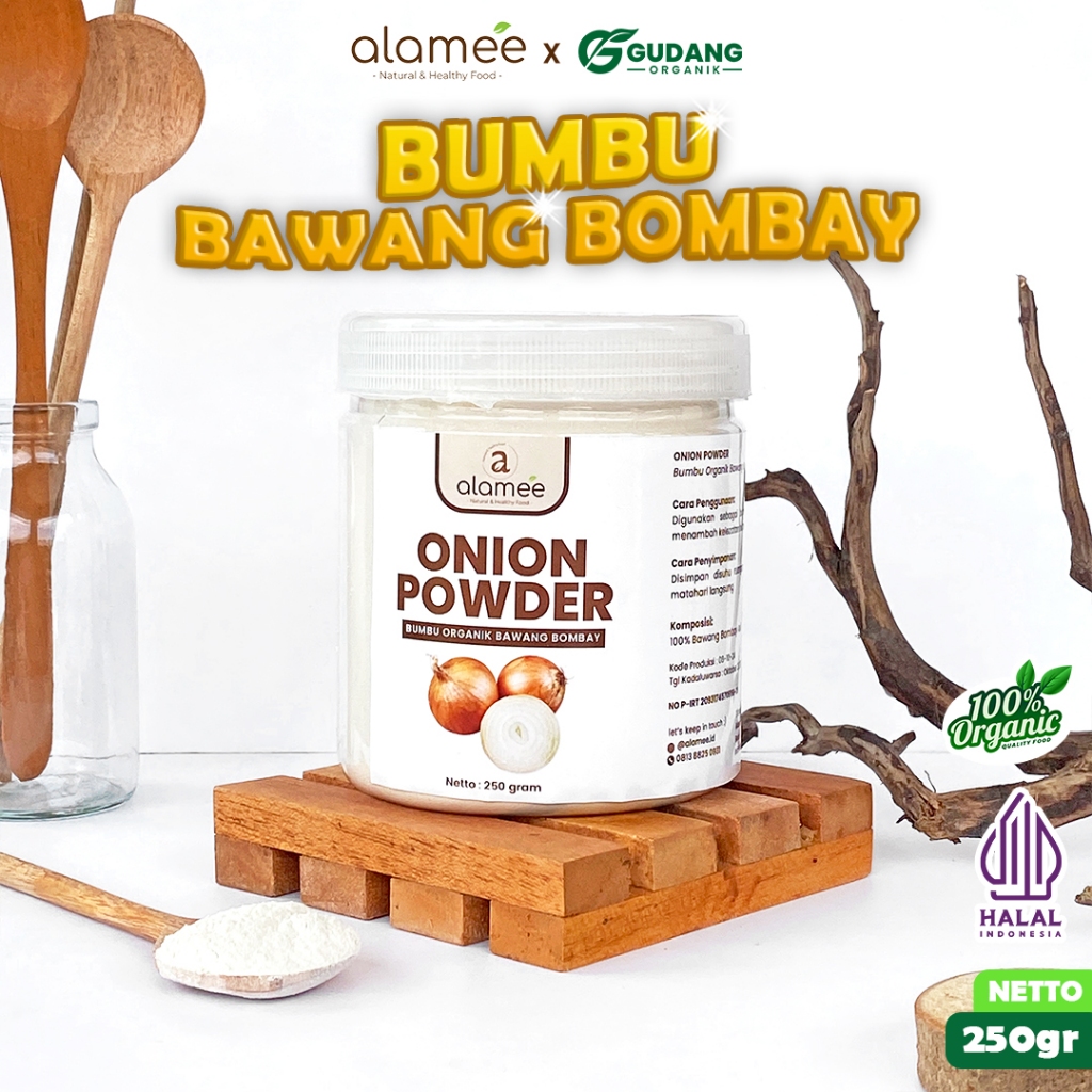 

alamee bumbu organik bawang bombai toples aroma khas manis lembut bawang pilihan kualitas premium