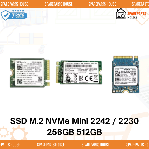 Penyimpanan Internal SSD M.2 NVMe Mini [2242 / 2230] 256GB 512GB Second Copotan Original Untuk Lapto