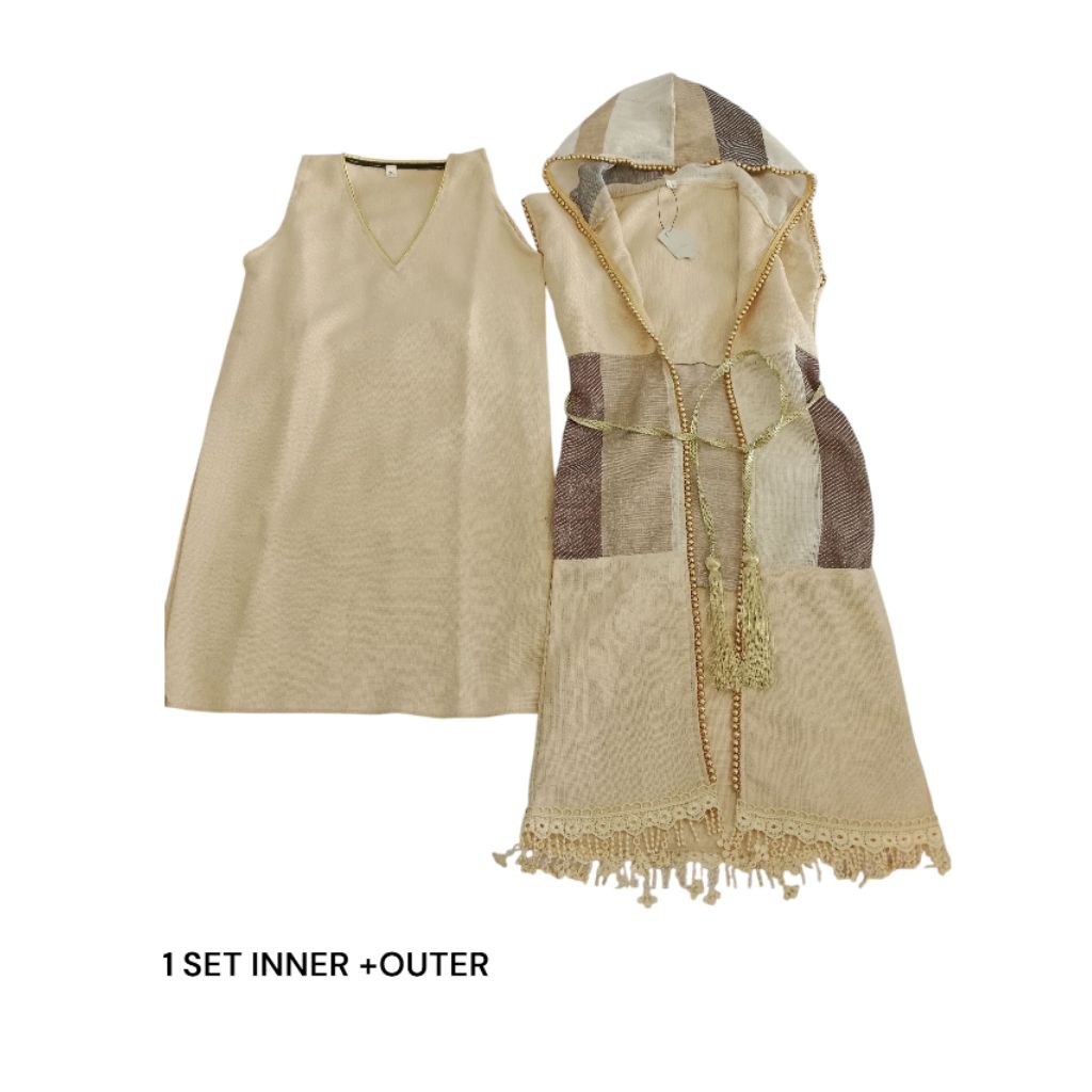 ￼Setelan Dress Anak / One set inner outer dress Anak perempuan / Baju Anak Perempuan ala timur tenga