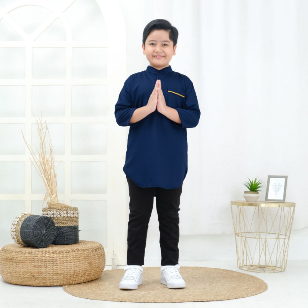 Baju Koko Turki Anak Laki Laki 1-12 tahun polos toyobo