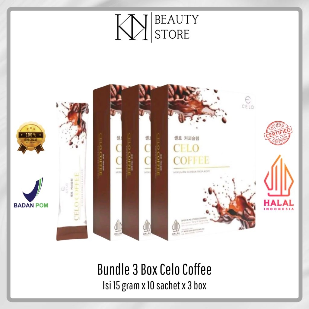 

(READY STOCK) BUNDLE 3 BOX CELO BROWN COFFEE ISI 10 SACHET - celo.beaute - celobeautebycece - celobeauteofficial