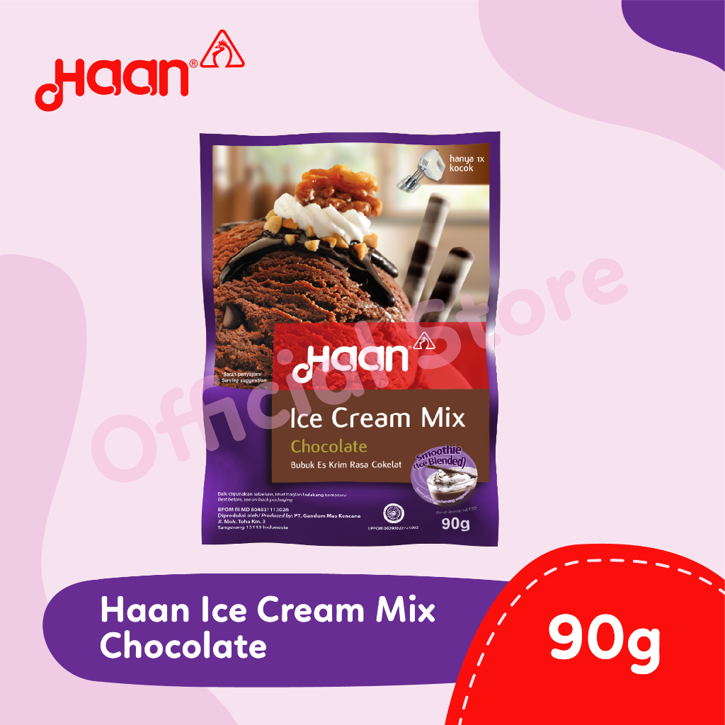 

[oddsolshop] pekanbaru/Haan Ice Cream Mix Chocolate 90GR Bubuk Es Krim Rasa Cokelat Coklat